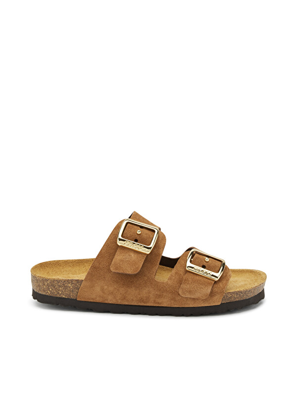 Frau Kadın Terlik 17B8 SUEDE Double-Strap Sliders