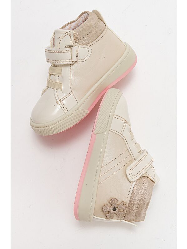 Kız Çocuk Bej Hakiki Deri Suya Dayanıklı Anatomik Günlük Bot - Görsel 5