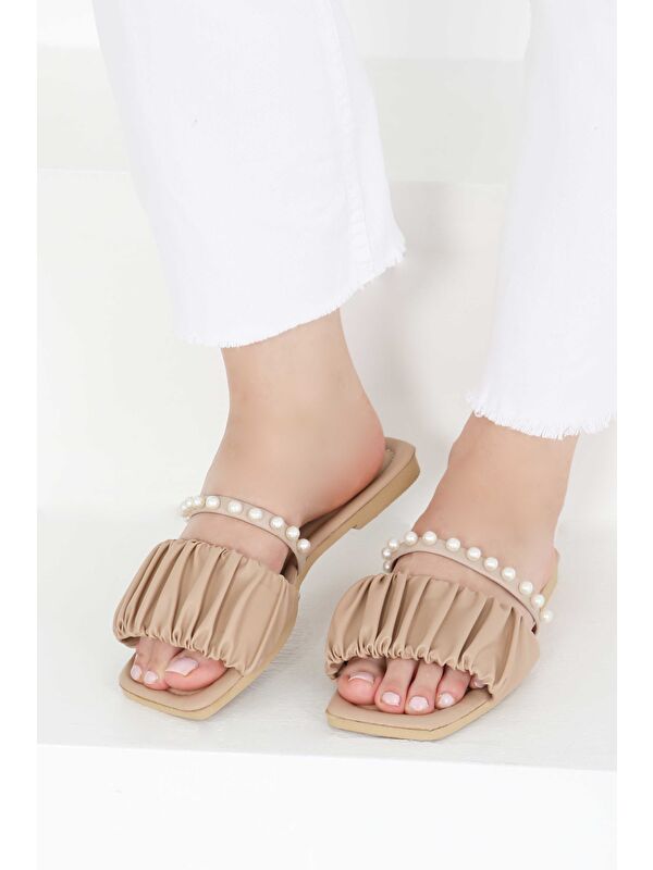 Kadın Vizon İncili Terlik - 27399 - Görsel 3