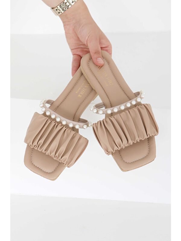 Kadın Vizon İncili Terlik - 27399 - Görsel 4