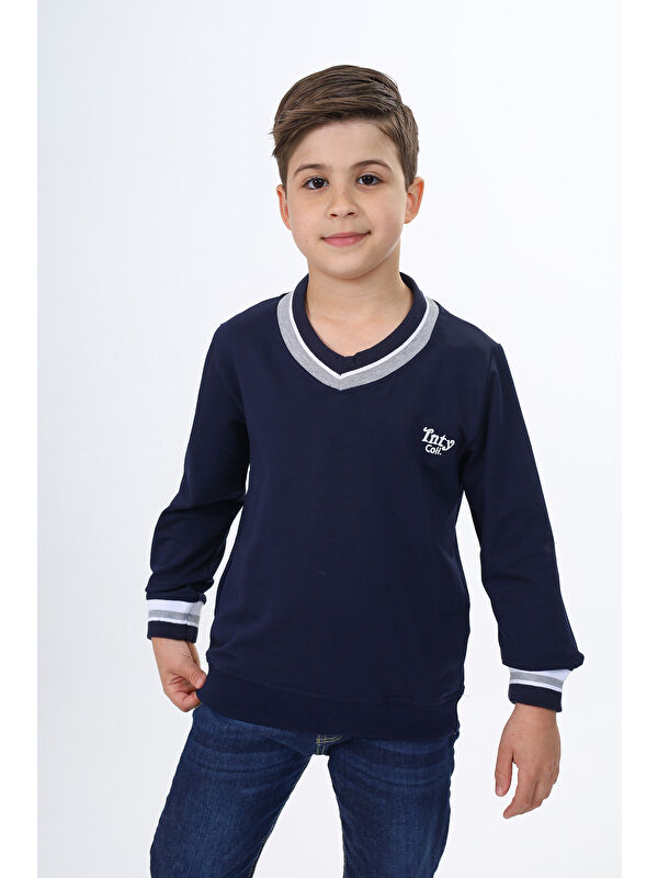 Toontoykids Erkek Çocuk Okul Nakışlı Sweatshirt
