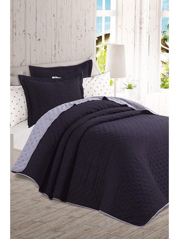 Çeyiz Diyarı Washed Soft Çift Taraflı 6 Parça Çeyiz Seti Antrasit