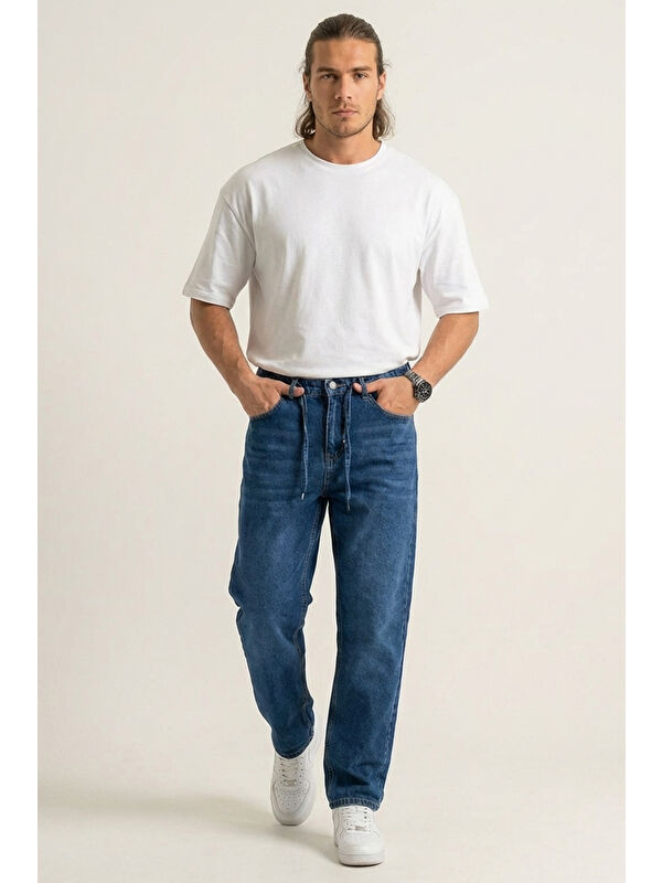 Bigdart Erkek Rahat Kesim Baggy Jean Pantolon 30075 - Lacivert