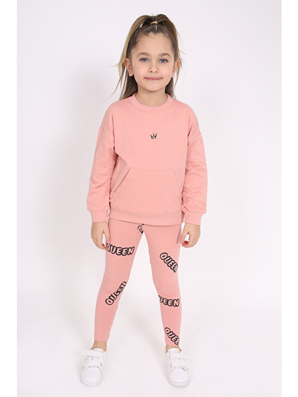 Toontoykids Kız Çocuk Nakışlı Taytlı Takım