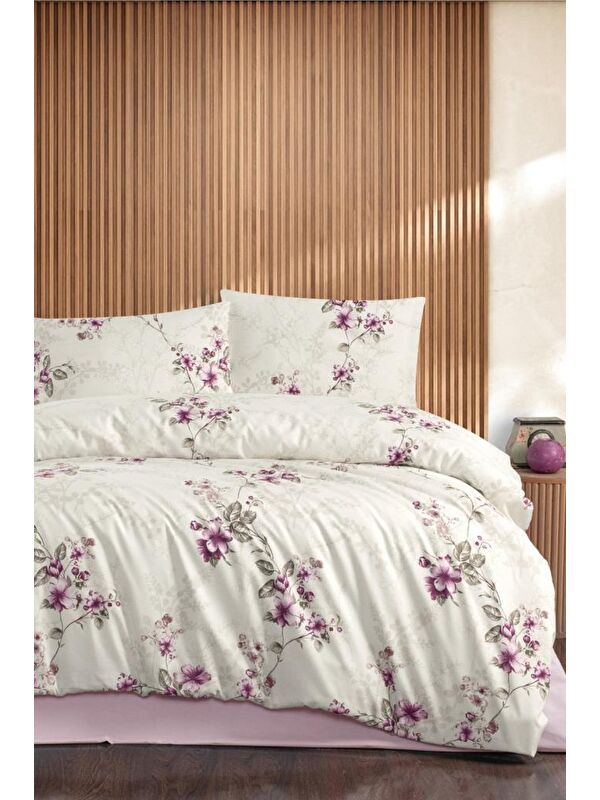 Çeyiz Diyarı Eva 6 Parça Comforter Çeyiz Seti Mürdüm