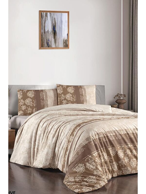 Çeyiz Diyarı Lory 6 Parça Comforter Çeyiz Seti Kahve