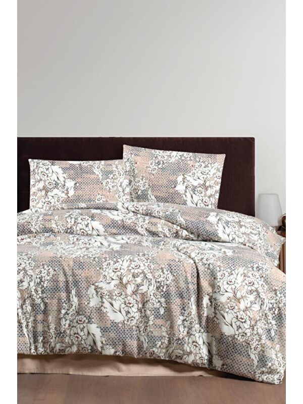 Çeyiz Diyarı Rina 6 Parça Comforter Çeyiz Seti Kahve