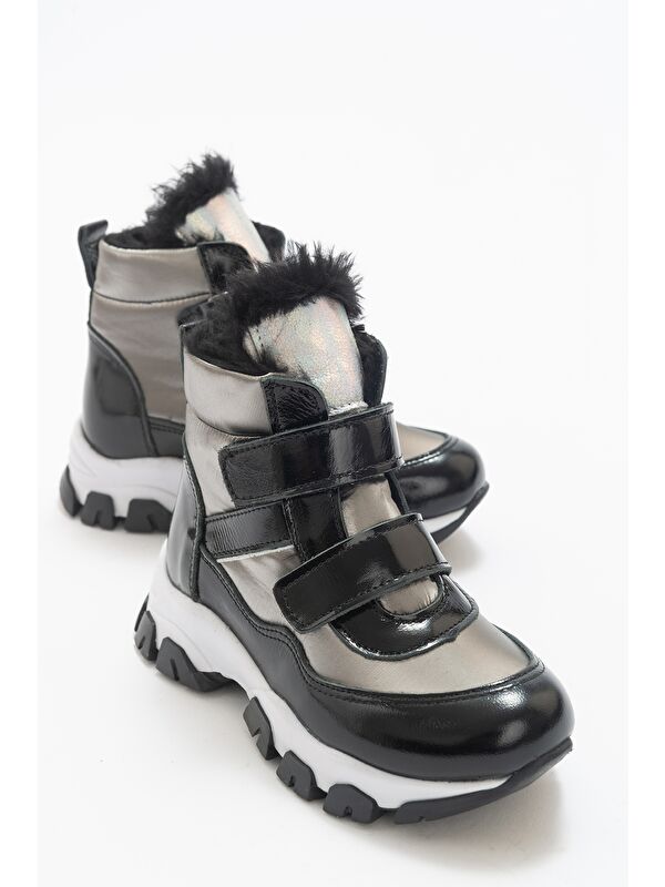 Kız Çocuk Platin Hakiki Deri Suya Dayanıklı Anatomik Günlük Bot - Görsel 5