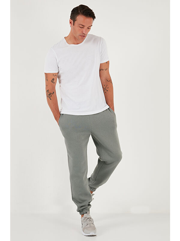 Buratti Pamuklu Regular Fit Normal Bel Lastikli Paça Cepli Erkek Jogger Eşofman Altı 59080153W4