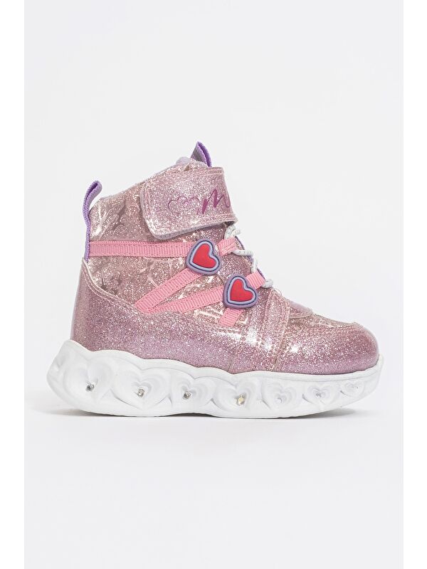 Kız Çocuk Pembe Işıklı Taban Suya Dayanıklı Anatomik Günlük Bot - Görsel 5