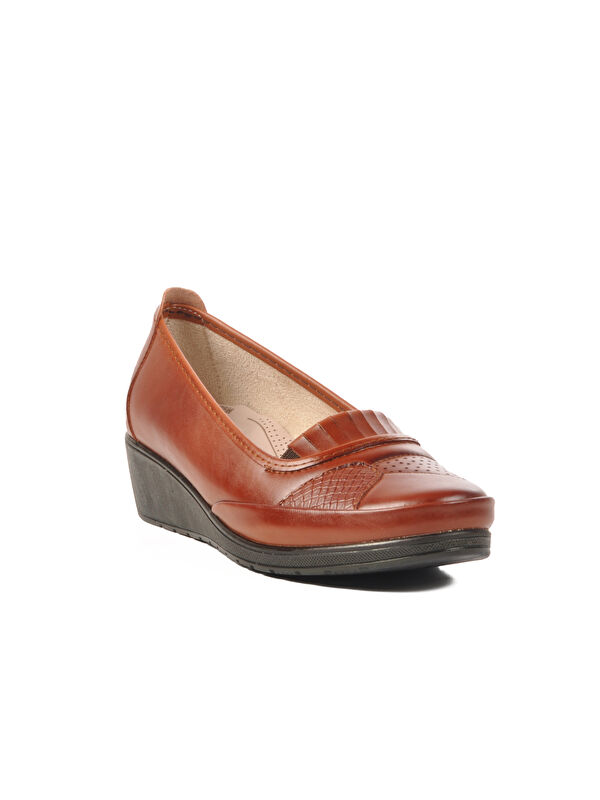 Taba Hakiki Deri Kadın Casual Ayakkabı 177 Z - Görsel 4