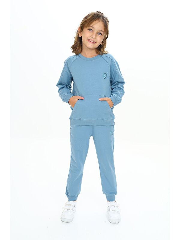 Toontoykids Kız Çocuk Nakışlı Eşofman Takım