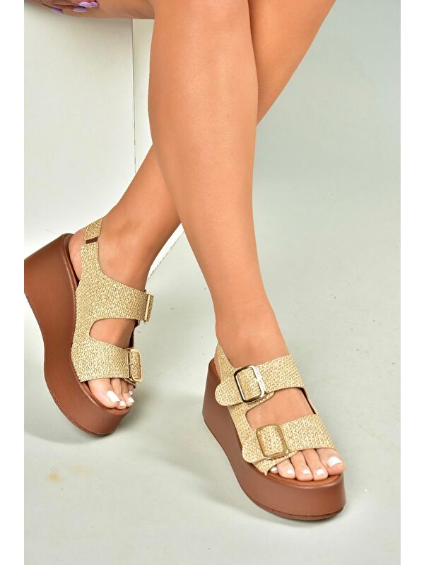 Bej Kadın Dolgu Topuklu Ayakkabı U9464185 - Görsel 2