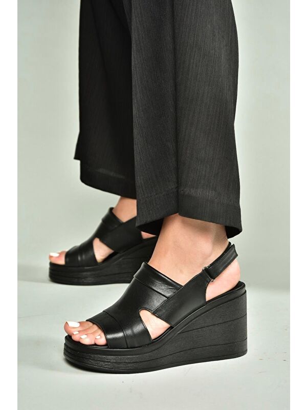 Siyah Kadın Dolgu Topuklu Ayakkabı U5559603 - Görsel 5