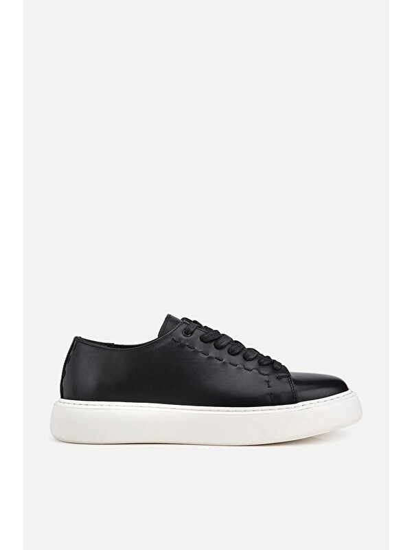 Yaya By Hotiç Erkek Siyah Bağcıklı Kalın Tabanlı Günlük Sneaker