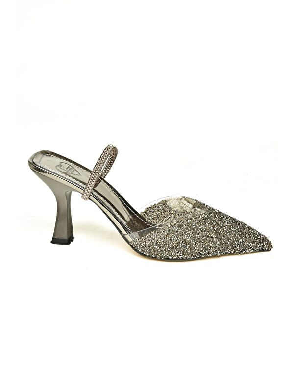 Fox Shoes U6145671 Platin Kadın Topuklu Ayakkabı