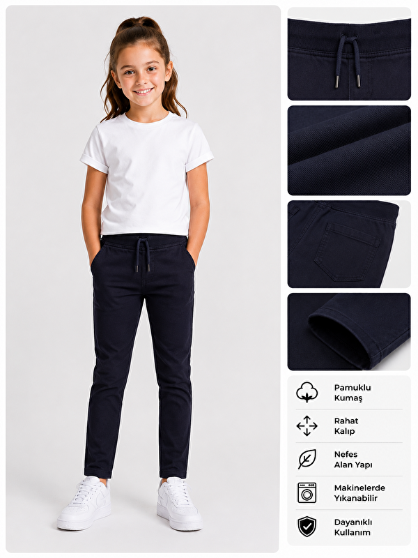 ajn Kız Çocuk Okul Pantolonu Unisex