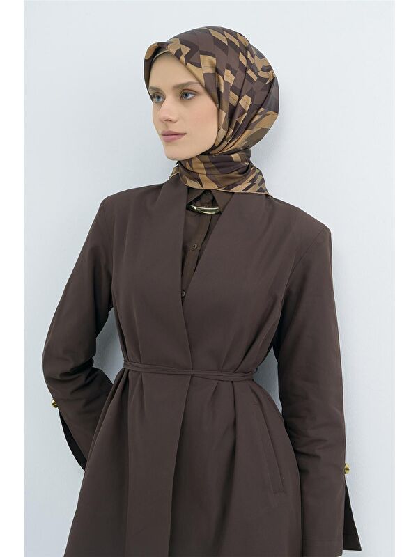 ARMİNE Saf İpek Twill Eşarp 9507D 02