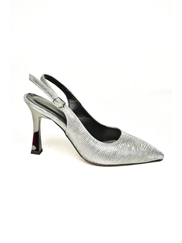 Fox Shoes U6762892 Platin Kadın Topuklu Ayakkabı