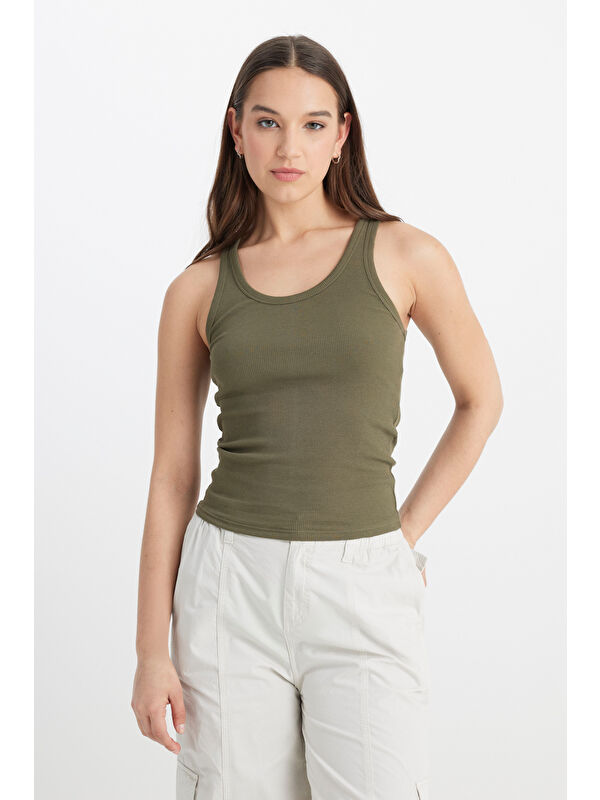 Lee Slim Fit Dar Kesim Yeşil Tişört