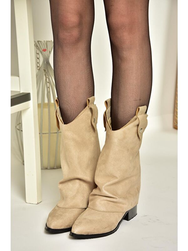 T7239722 Bej Kadın Bot - Görsel 2