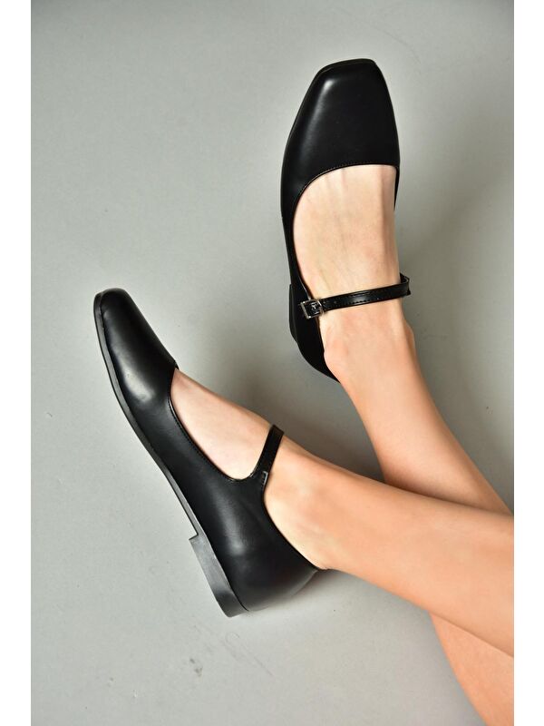 Fox Shoes Siyah Fox Shoes Babet S7262525 Kadın