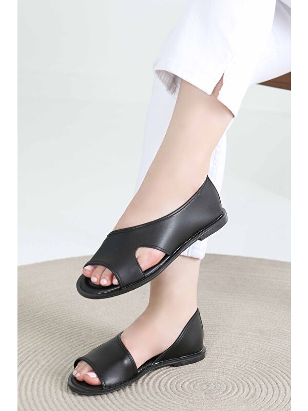 Kadın Siyah Sandalet - 27420 - Görsel 2