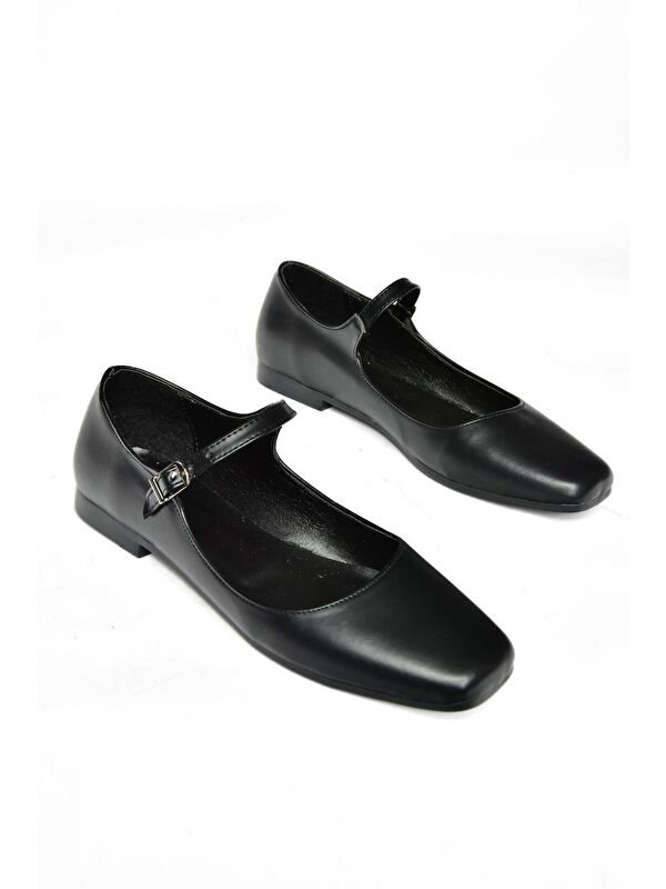 Fox Shoes Siyah Fox Shoes Babet S7262525 Kadın