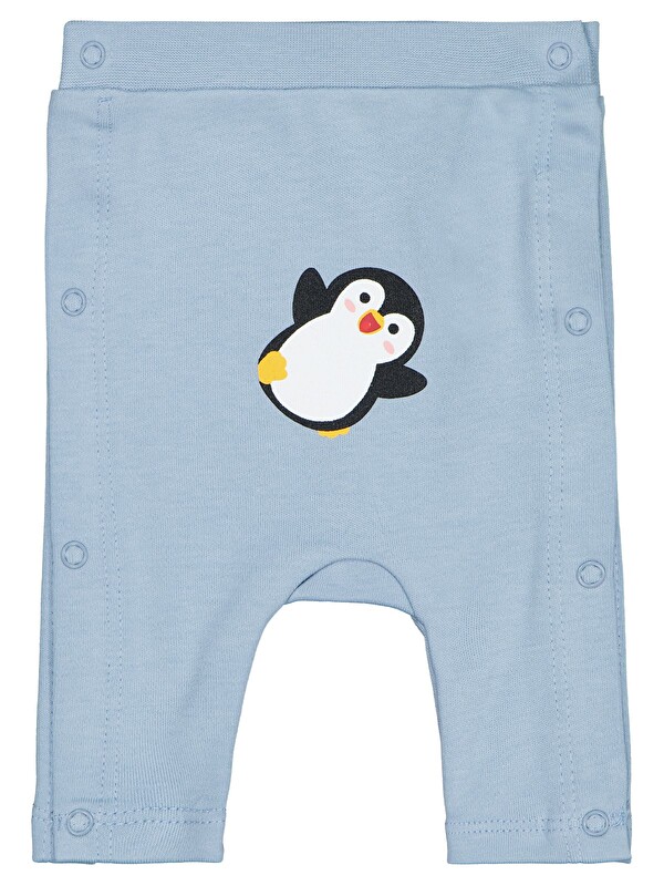 Civil Baby Penguen Emprime Tek Alt Bebe - Mavi