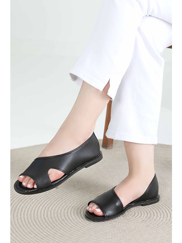 Kadın Siyah Sandalet - 27420 - Görsel 5