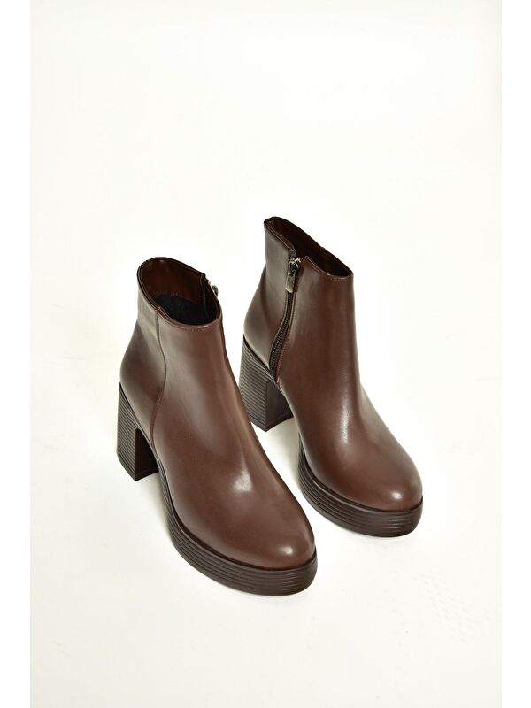 T8201974 Kahverengi Kadın Bot - Görsel 4