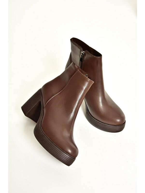 T8201974 Kahverengi Kadın Bot - Görsel 8
