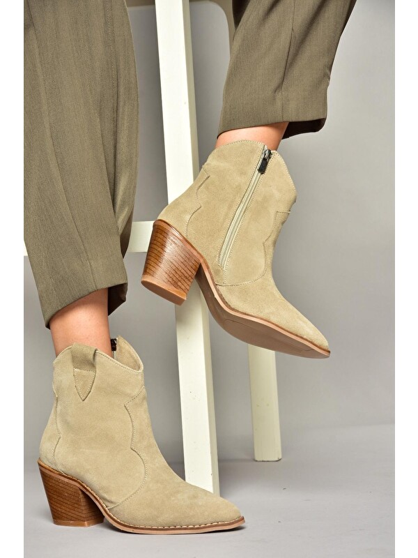 Fox Shoes T3800825 Bej Kadın Bot