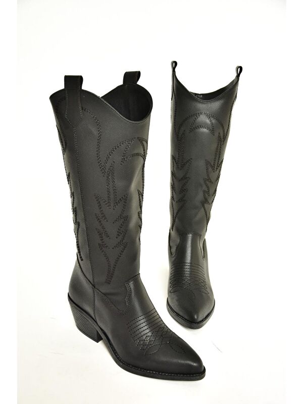 T4044012 Siyah Kadın Çizme - Görsel 5