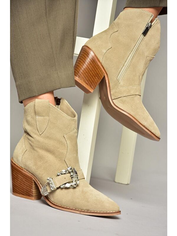 T3803950 Bej Kadın Bot - Görsel 3