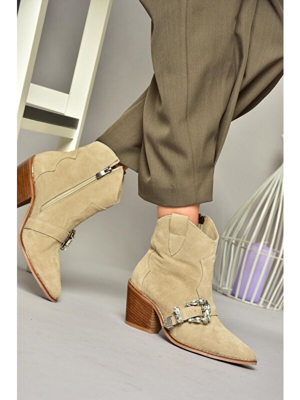 T3803950 Bej Kadın Bot - Görsel 4