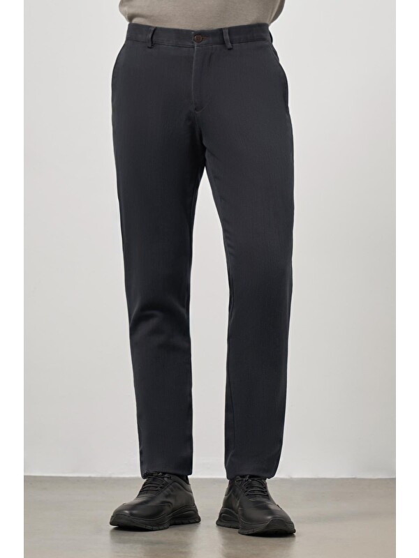 İMZA Siyah Pamuklu Yandan Cepli Casual Comfort Fit  Chino Pantolon 1003245154