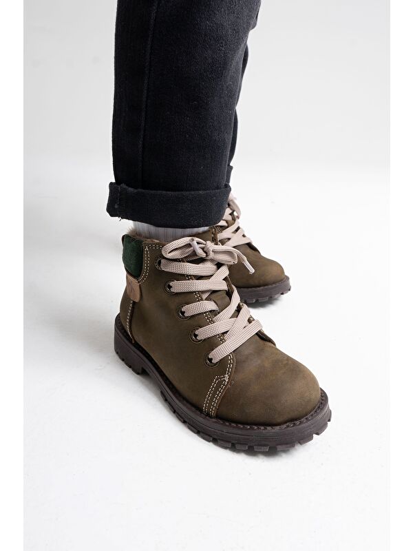 Erkek Çocuk Kum Hakiki Deri Suya Dayanıklı Anatomik Günlük Bot - Görsel 5