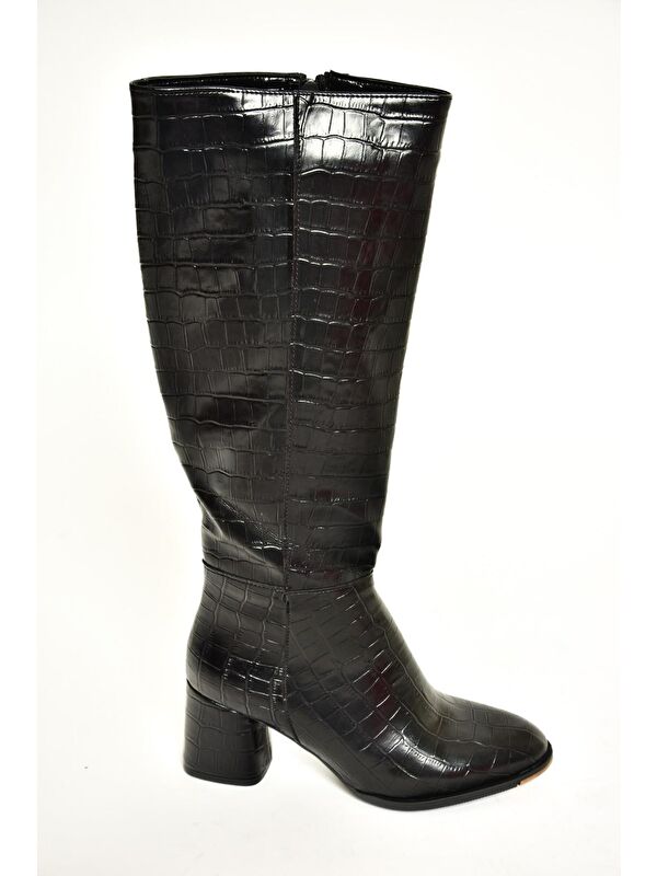 J848300111 Siyah Kadın Çizme - Görsel 4