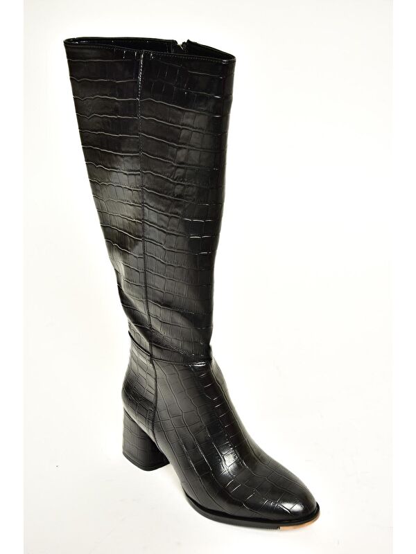 J848300111 Siyah Kadın Çizme - Görsel 5