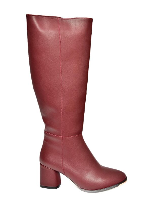 J848300109 Bordo Kadın Çizme - Görsel 5