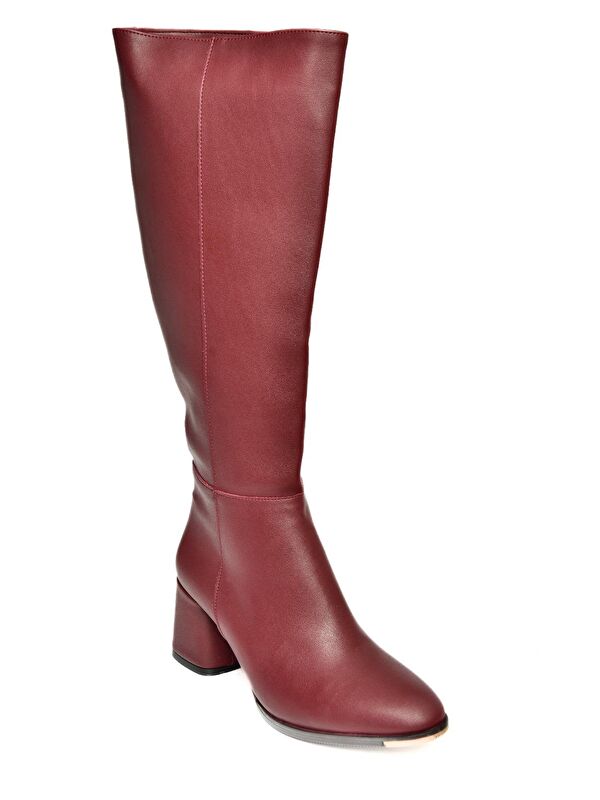 J848300109 Bordo Kadın Çizme - Görsel 6