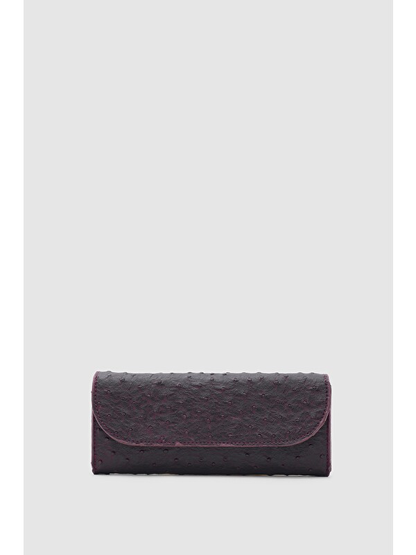 Shulebags Sien Dokulu Kadın Cüzdan Bordo