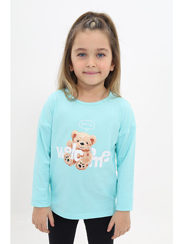 Toontoykids Kız Çocuk Baskılı Tişört