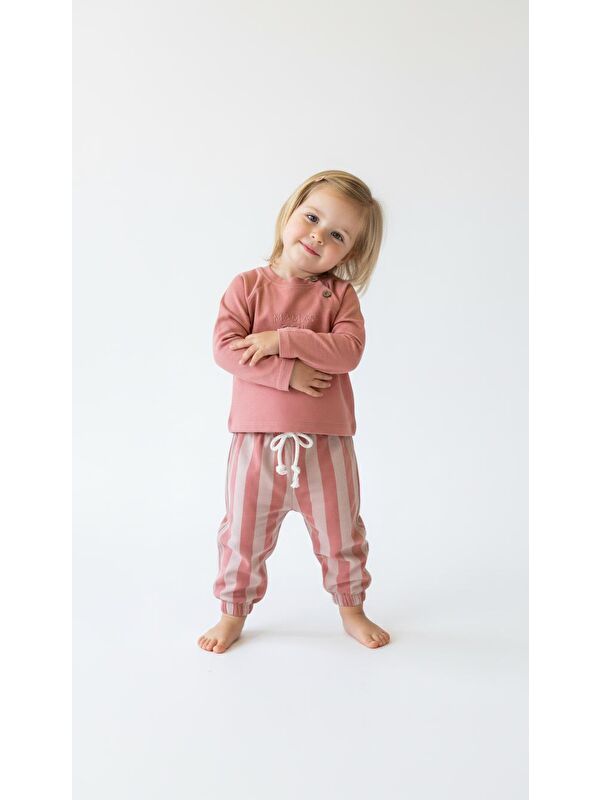 Miababy Çizgili Mummy&Dadys Girl 2 Li Takım
