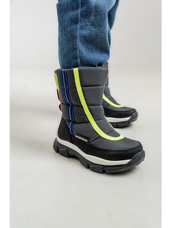Erkek Çocuk Antrasit Su Geçirmez Anatomik Günlük Bot - Görsel 3