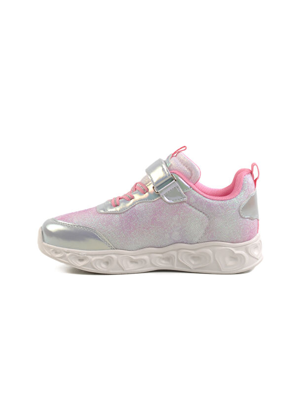 Gümüş Cırtlı Işıklı Kız Çocuk Spor Ayakkabı Yuki F - Görsel 3