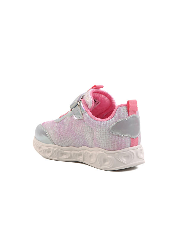 Gümüş Cırtlı Işıklı Kız Çocuk Spor Ayakkabı Yuki F - Görsel 5