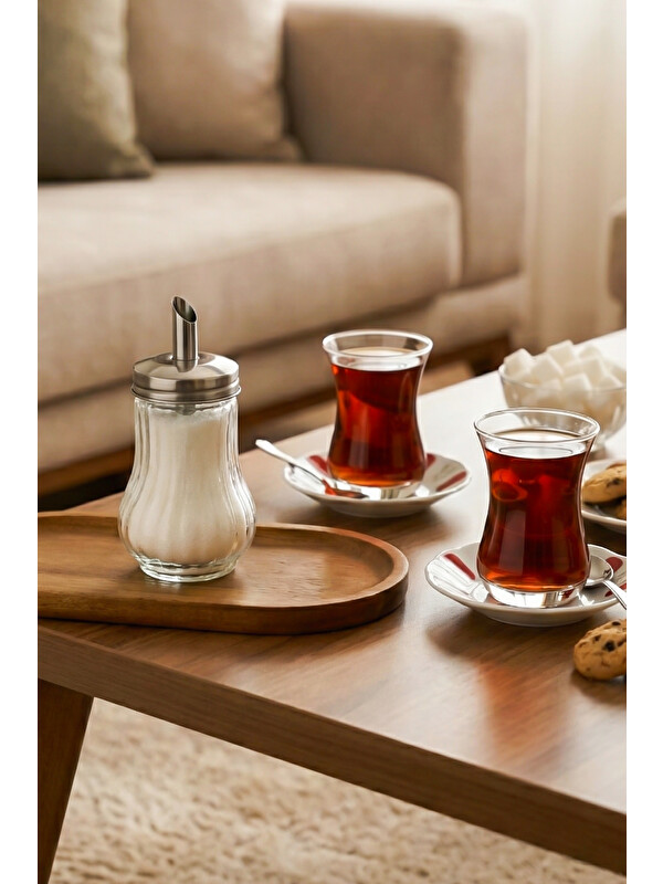 Porsima DHZ90131 Cam Akıtmalı Salla Dök Şekerlik - Toz Şekerlik - 200ml
