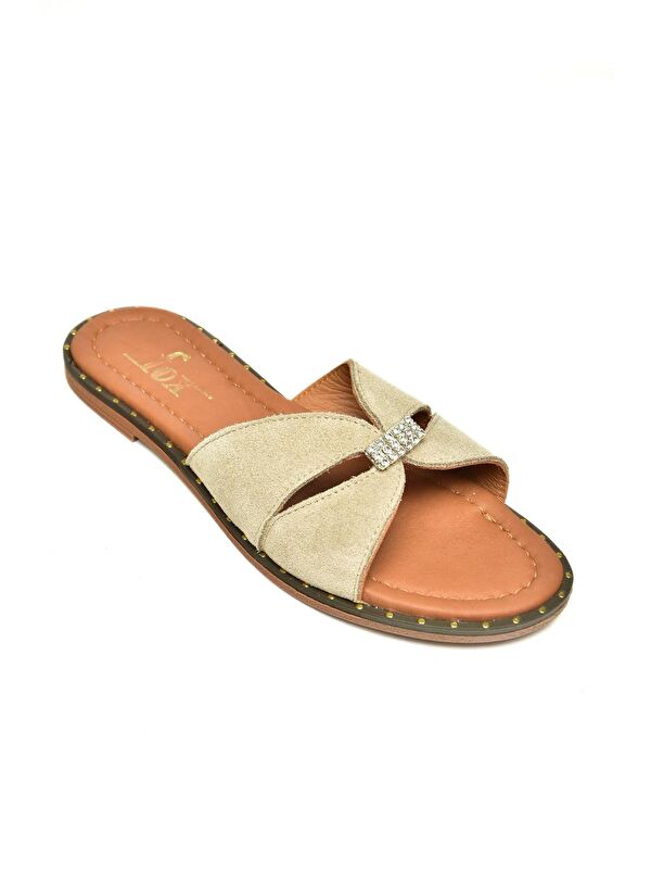 Fox Shoes U2912900 Bej Kadın Terlik